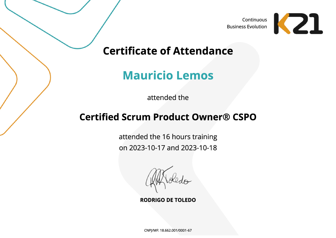Certificado K21
